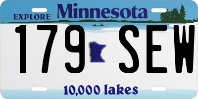 MN license plate 179SEW