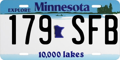 MN license plate 179SFB