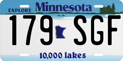 MN license plate 179SGF