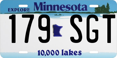 MN license plate 179SGT