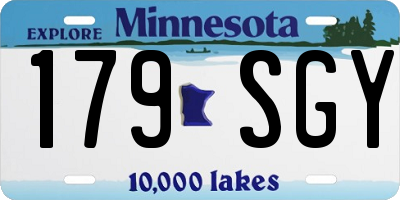 MN license plate 179SGY