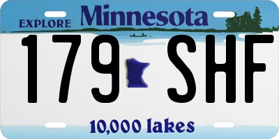 MN license plate 179SHF