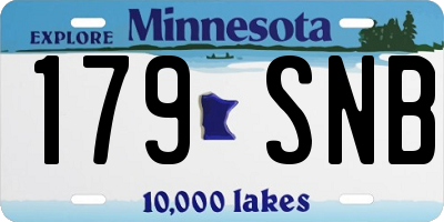 MN license plate 179SNB