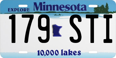 MN license plate 179STI