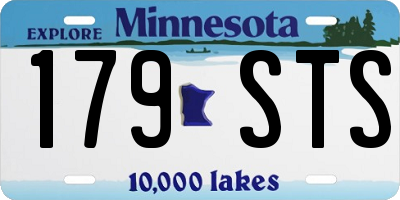 MN license plate 179STS