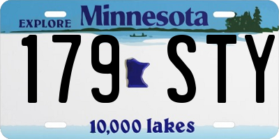MN license plate 179STY