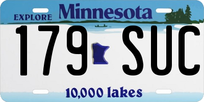 MN license plate 179SUC