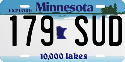 MN license plate 179SUD