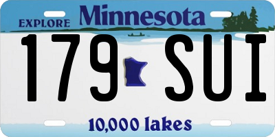 MN license plate 179SUI