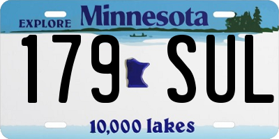 MN license plate 179SUL