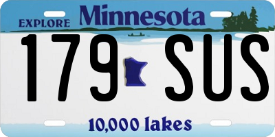 MN license plate 179SUS