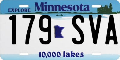 MN license plate 179SVA