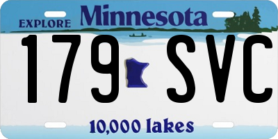 MN license plate 179SVC