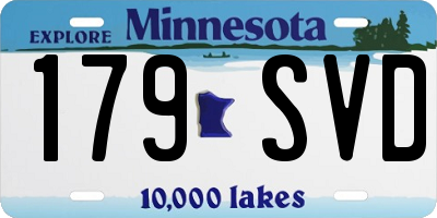 MN license plate 179SVD