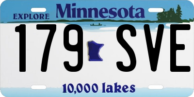 MN license plate 179SVE