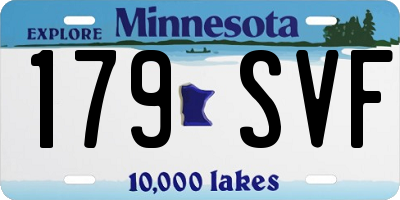 MN license plate 179SVF