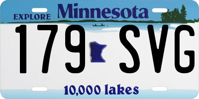 MN license plate 179SVG