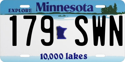 MN license plate 179SWN