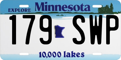 MN license plate 179SWP