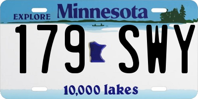 MN license plate 179SWY