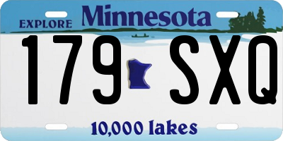 MN license plate 179SXQ