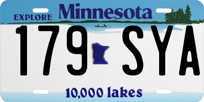 MN license plate 179SYA