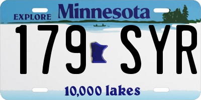 MN license plate 179SYR