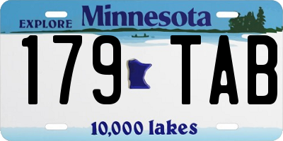 MN license plate 179TAB