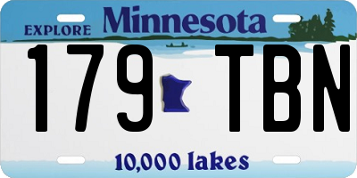 MN license plate 179TBN