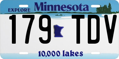 MN license plate 179TDV