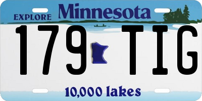 MN license plate 179TIG
