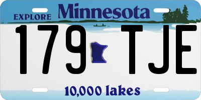 MN license plate 179TJE