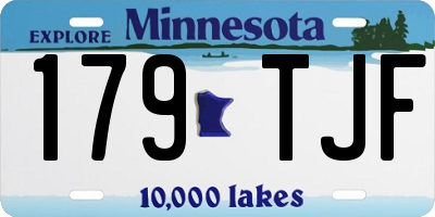 MN license plate 179TJF