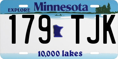 MN license plate 179TJK