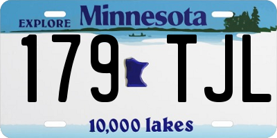 MN license plate 179TJL