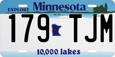 MN license plate 179TJM