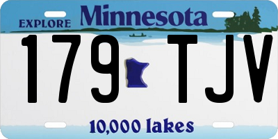 MN license plate 179TJV