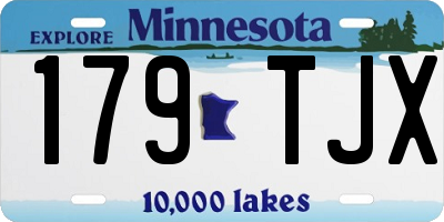 MN license plate 179TJX