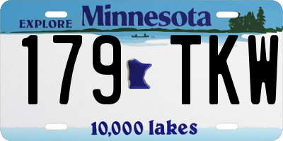 MN license plate 179TKW