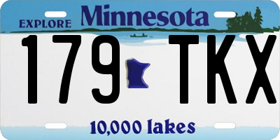 MN license plate 179TKX
