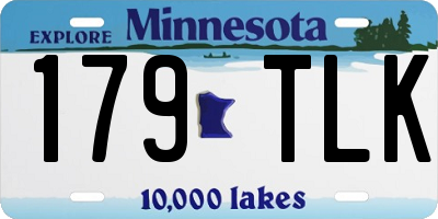 MN license plate 179TLK