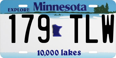 MN license plate 179TLW