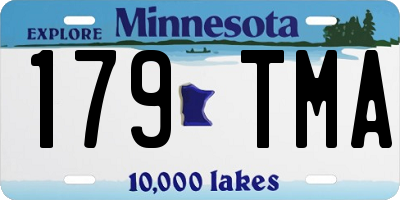 MN license plate 179TMA