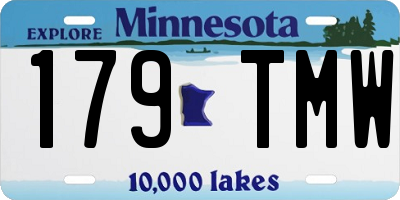 MN license plate 179TMW