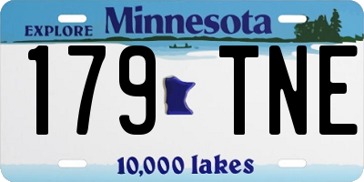 MN license plate 179TNE