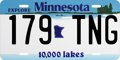 MN license plate 179TNG