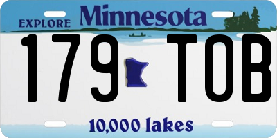 MN license plate 179TOB