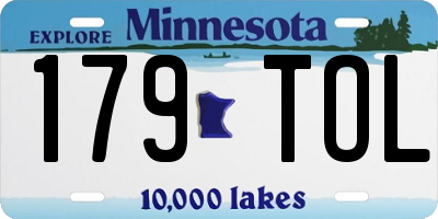 MN license plate 179TOL