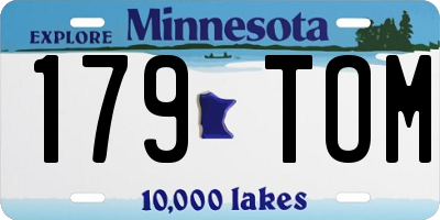 MN license plate 179TOM