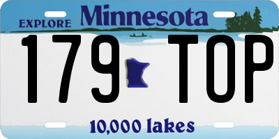 MN license plate 179TOP